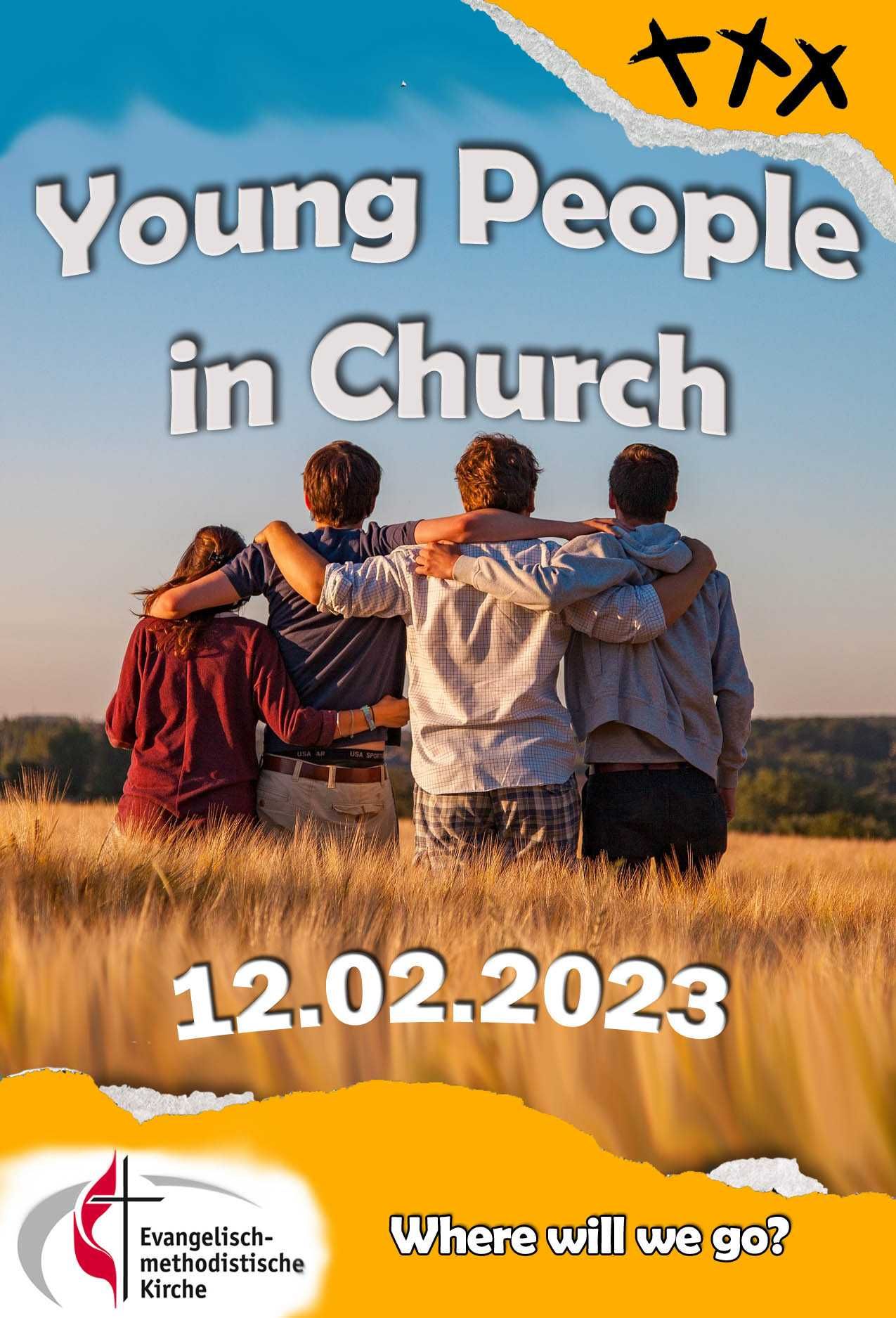 Junge Menschen in der Kirche