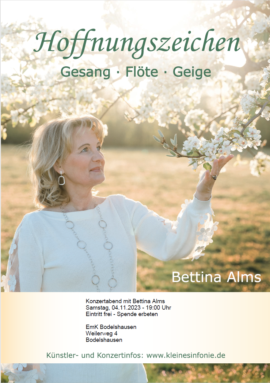 Konzert „Hoffnungszeichen“ mit Bettina Alms